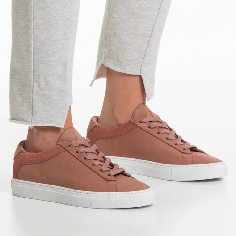 KOIO Women's Low-Top Leather Sneakers - Capri Red Clay  - 8 (fits like 8.5)